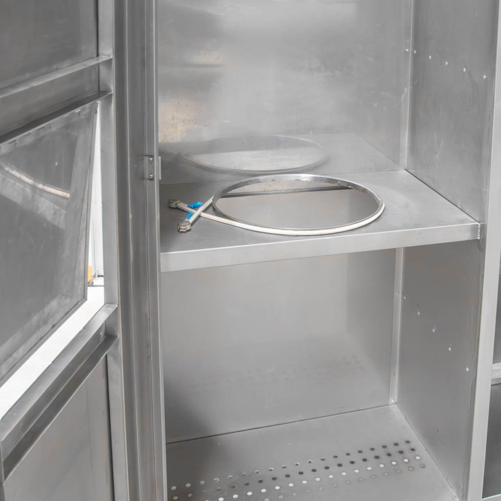 Mapal 100x40x200 armadio inox 2 ante 5 ripiani