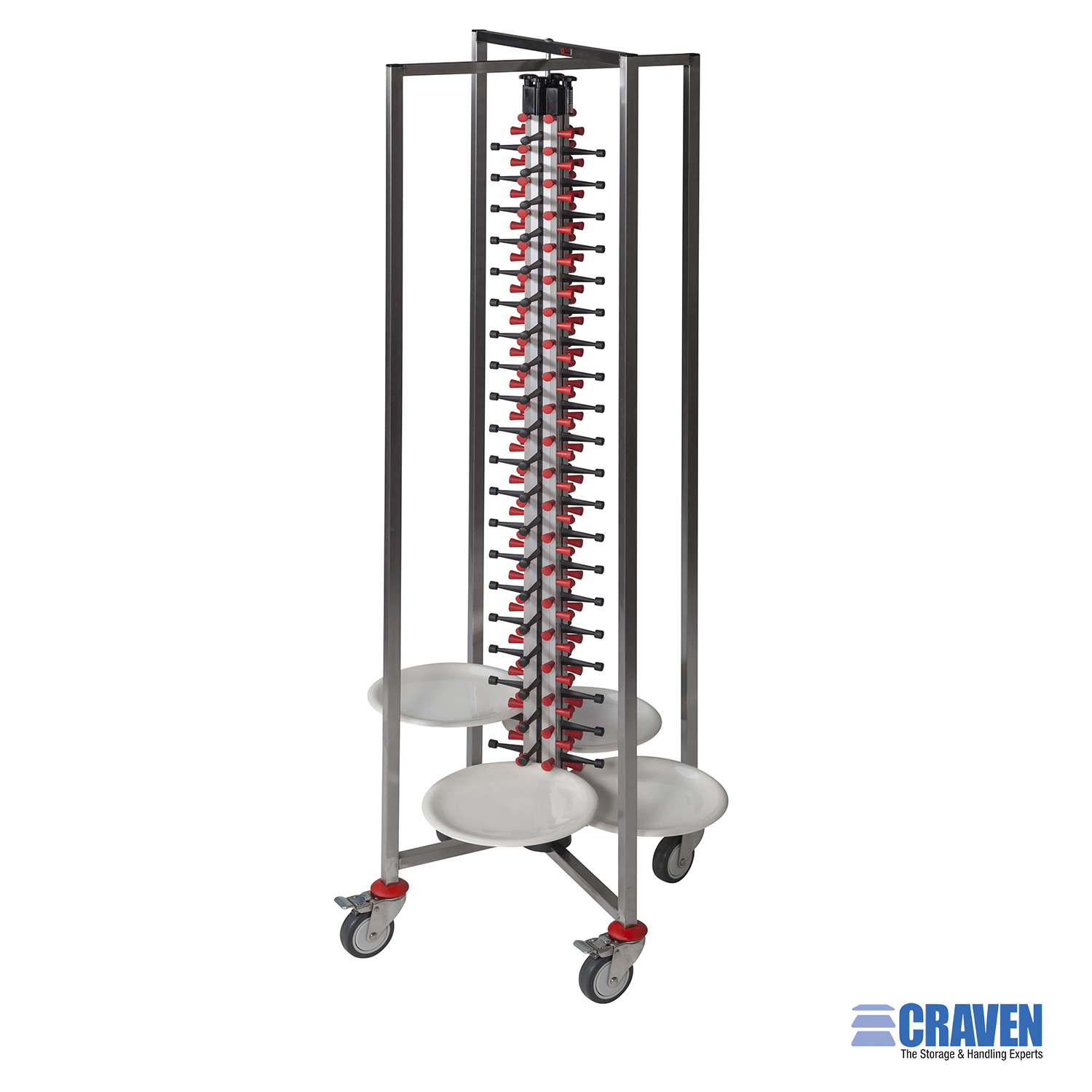 Craven RC22/BW carrello portapiatti inox 50 mm