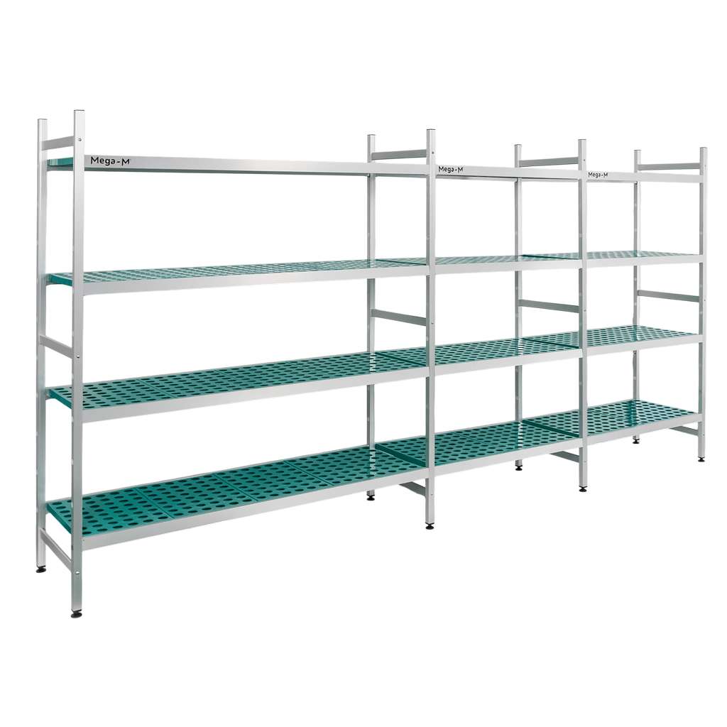 Mega-M Alufri scaffale alluminio 365x50x180 cm 4 ripiani