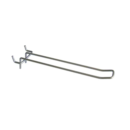 Agosistem Gancio Doppio Pannello Forato Filo 5 mm Cromato