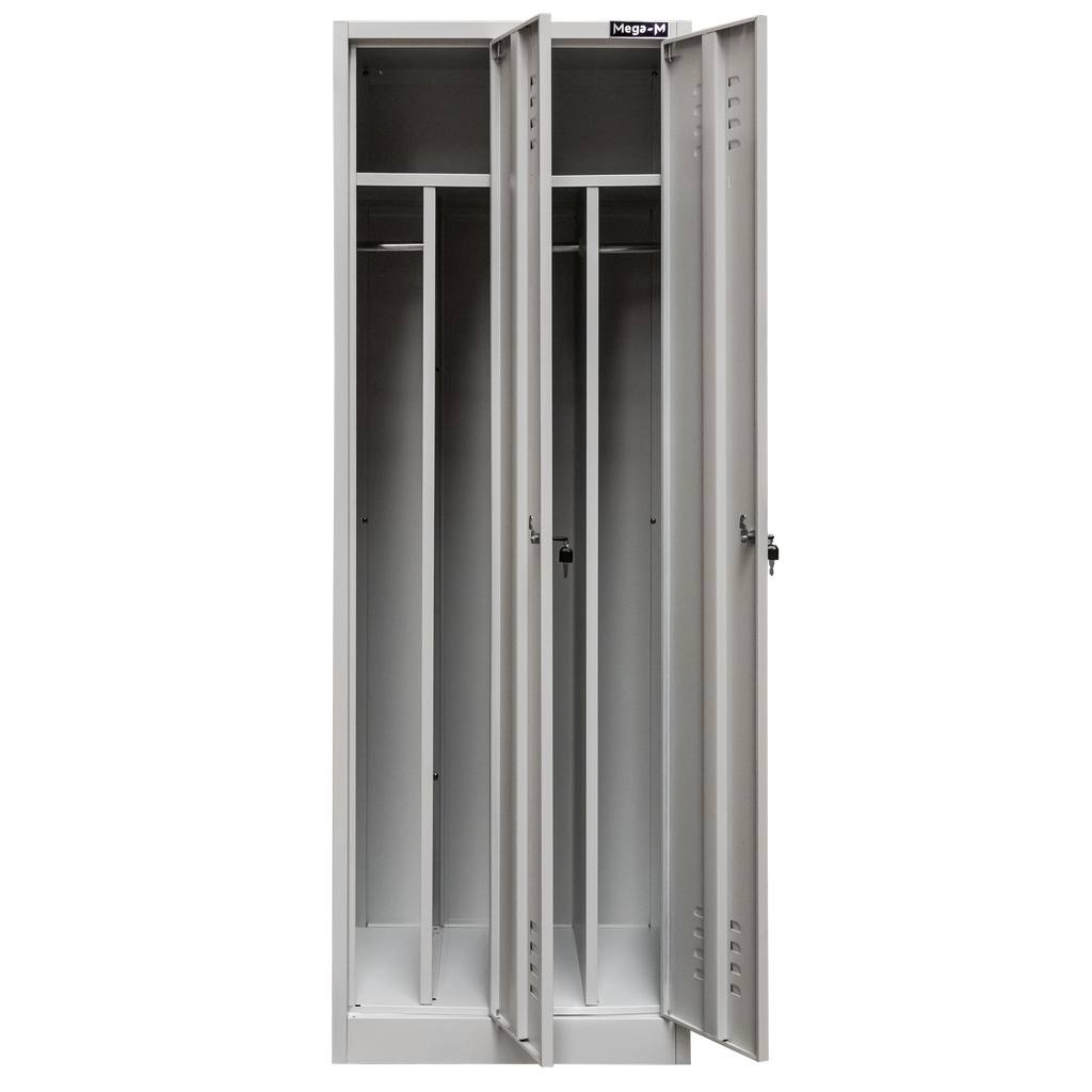 Mega-M S-60 armadio spogliatoio 2 ante grigio 60 cm