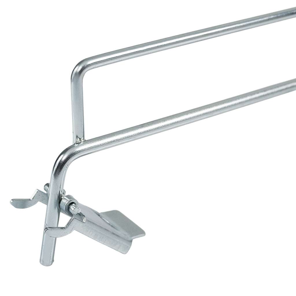 Gancio Euro 40 cm per pannello forato zincato portaprezzo