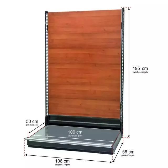Wanzl Scaffale Negozio a Parete H 195x106 cm Base