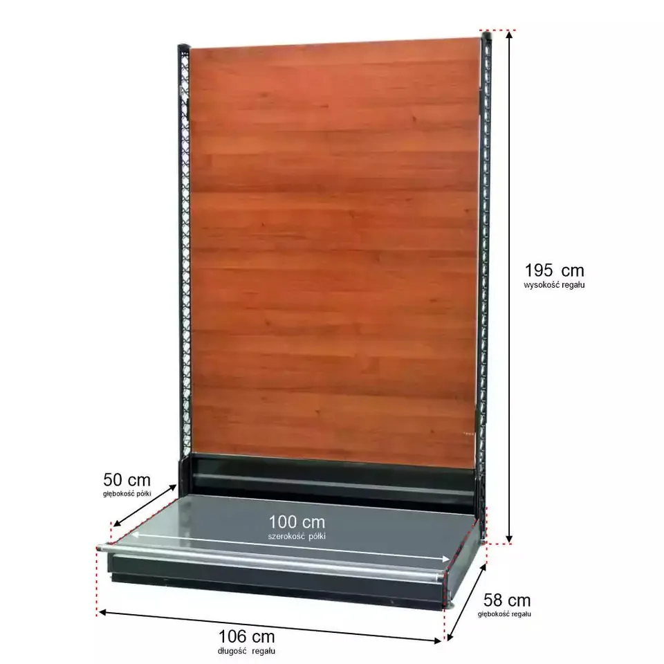Wanzl Scaffale Negozio a Parete H 195x106 cm Base