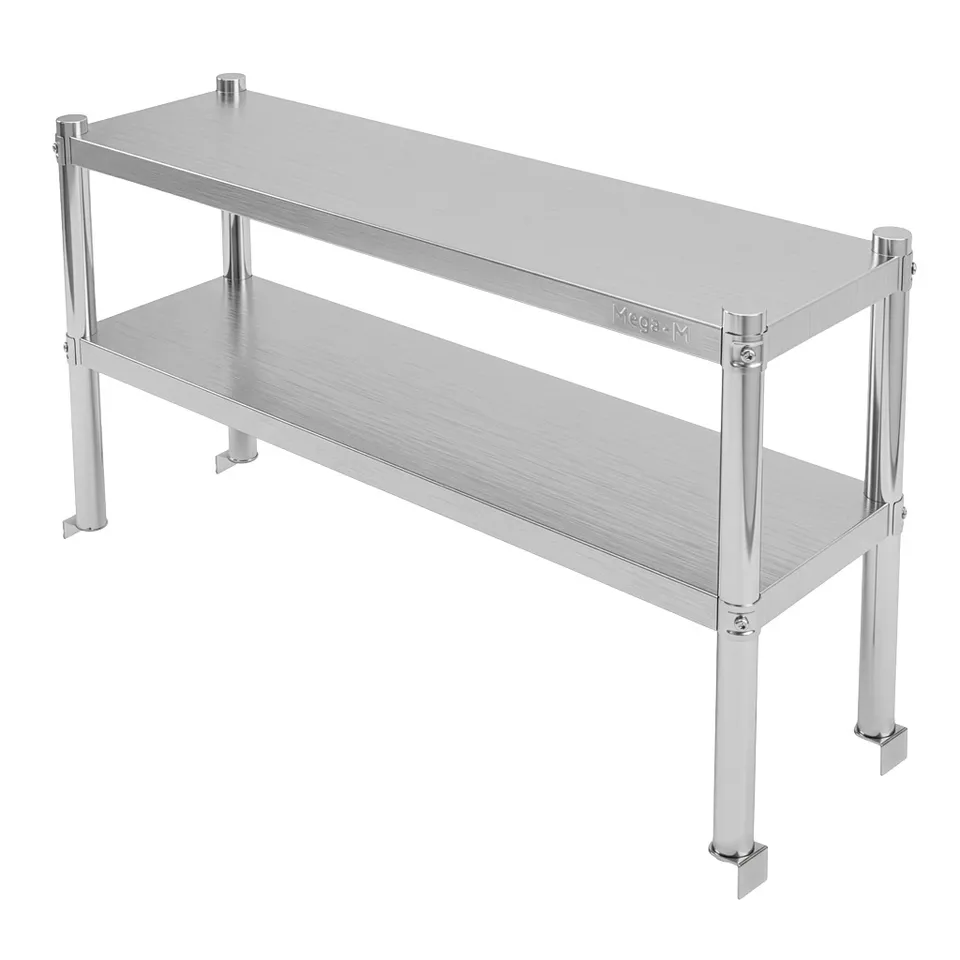 Mega-M X alzata tavolo inox 100x30x60 2 ripiani