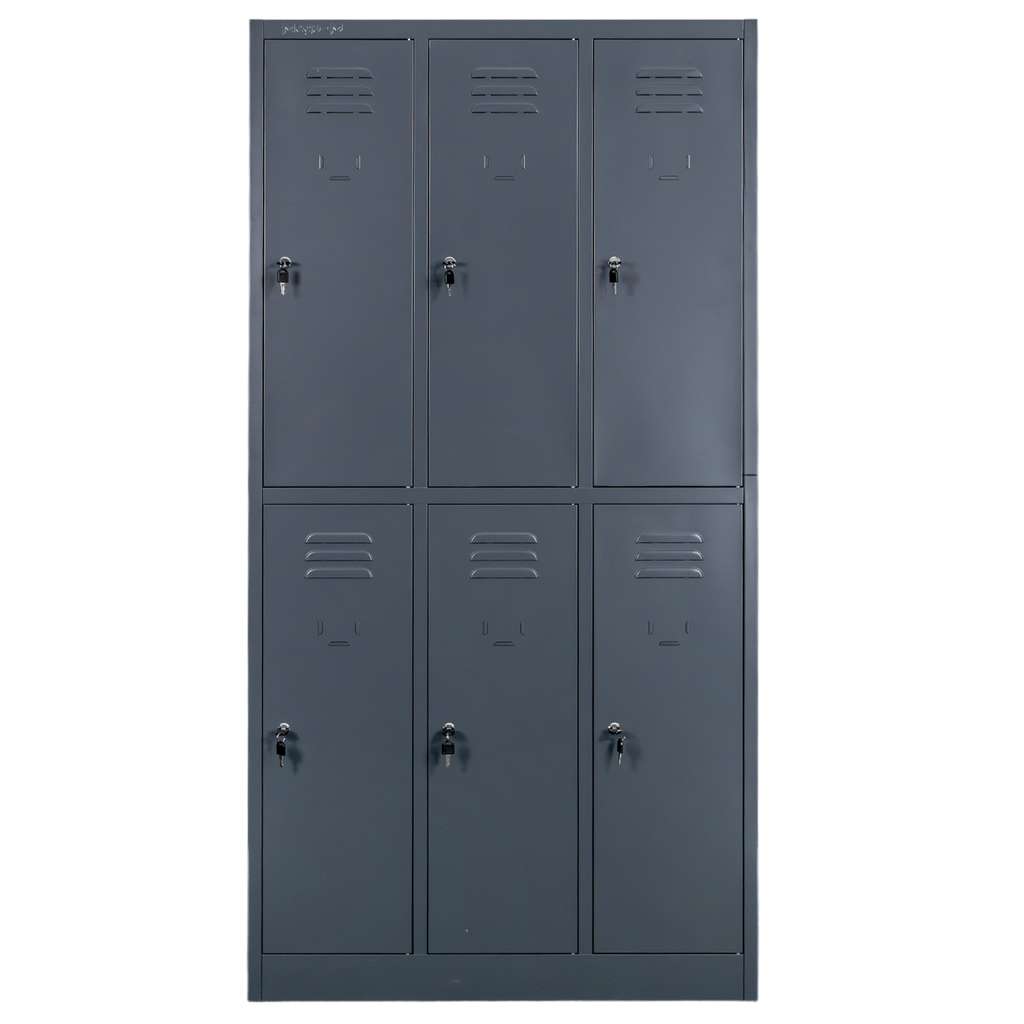 Mega-M Armadietto Spogliatoio Metallo 6 Ante 90x50x180 cm