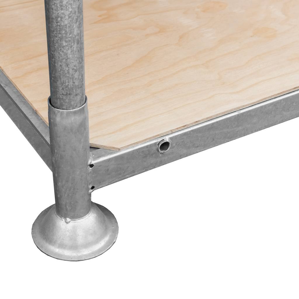 Mega-M Manurack scaffale mobile 154,5x118x31 cm zincato
