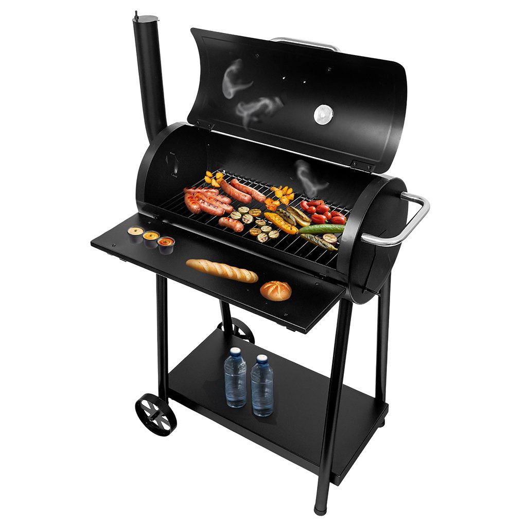 Mega-M barbecue a carbone a botte con camino 53x29 cm