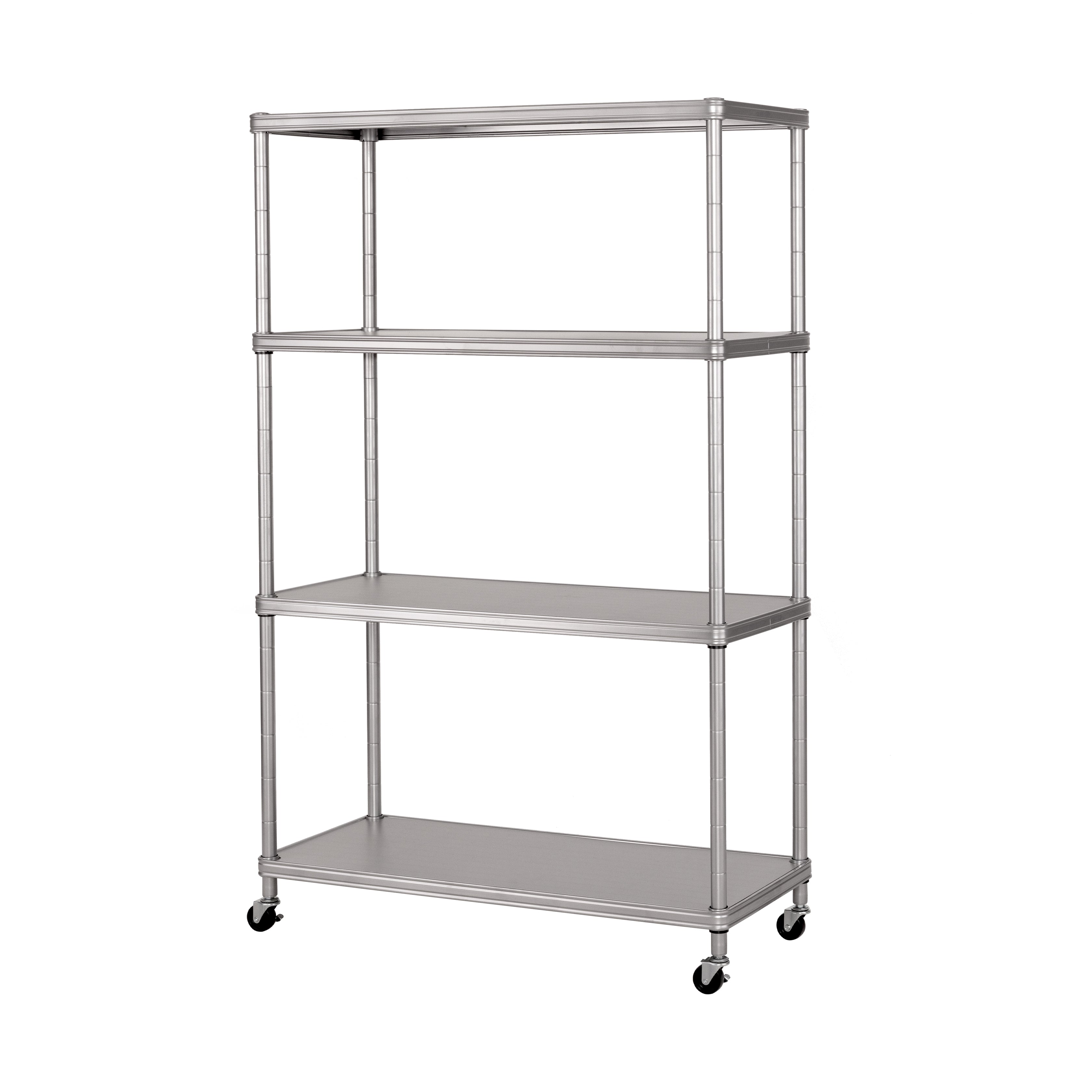 Seville Classics HOME SHE15395B Scaffale 4 Ripiani Platino