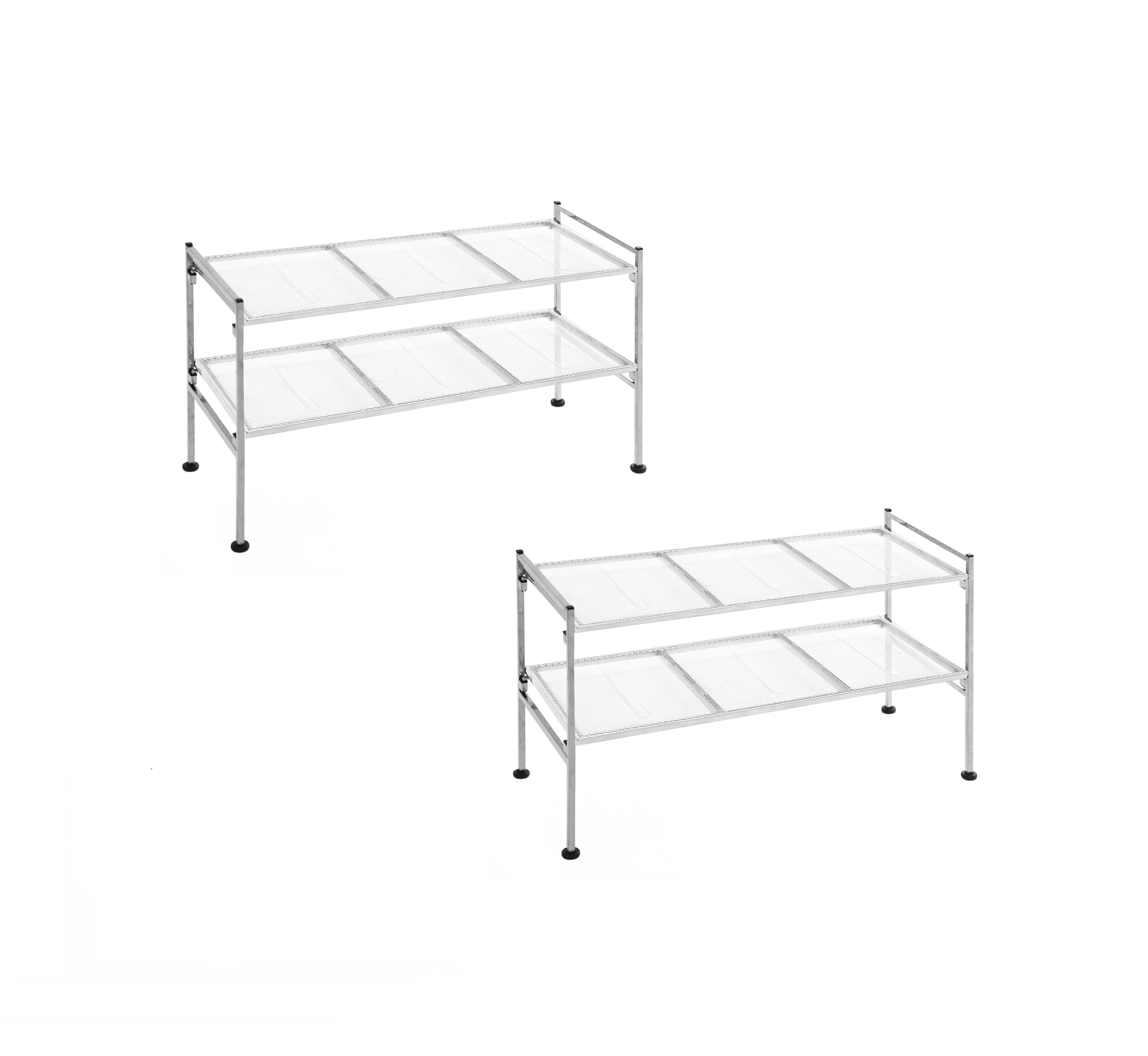 Seville Classics scarpiera 4 ripiani argento 67x30