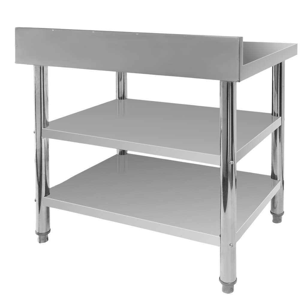 Mega-M X Standard tavolo inox 100x60x85 con 2 ripiani