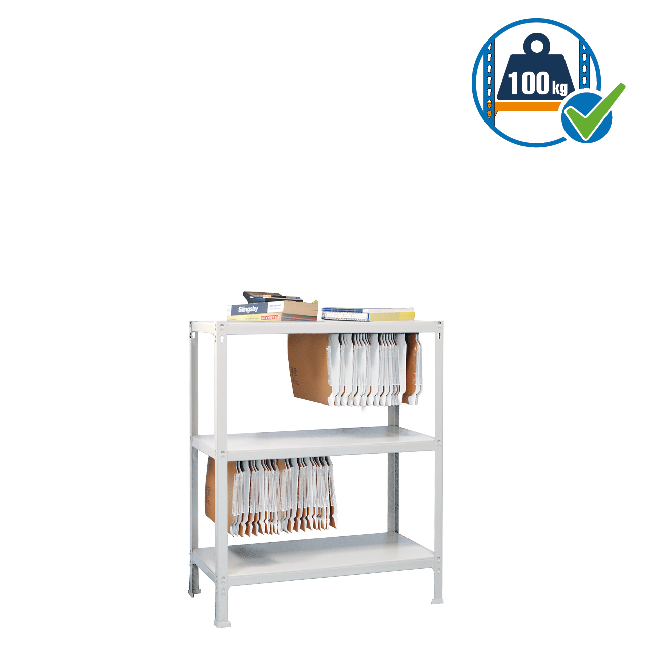 Simonrack FileClick 3 libreria 3 ripiani senza viti