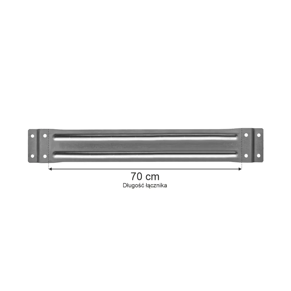 Mecalux L-70 connettore scaffale doppia fila zincato 70 cm
