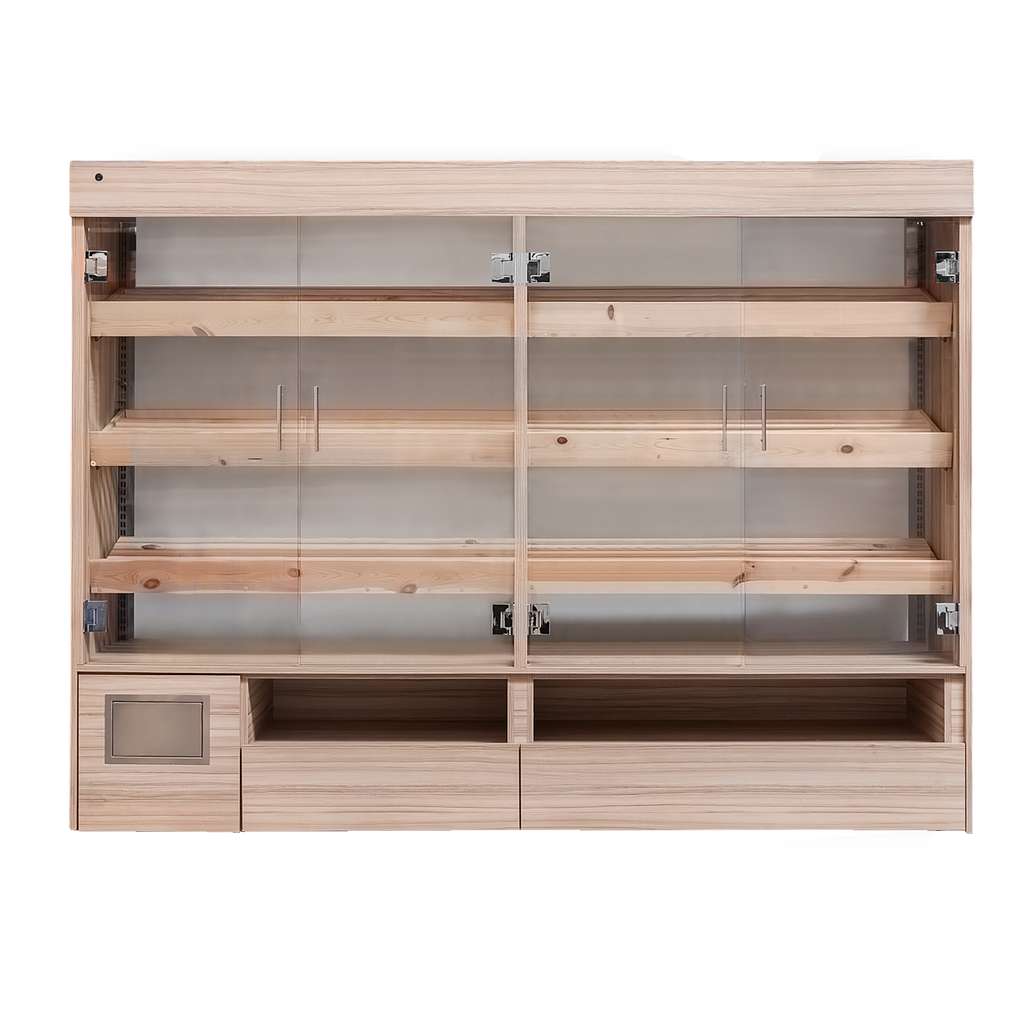 Mega-M Coco Bolo H-193 scaffale pane vetrina LED 257 cm