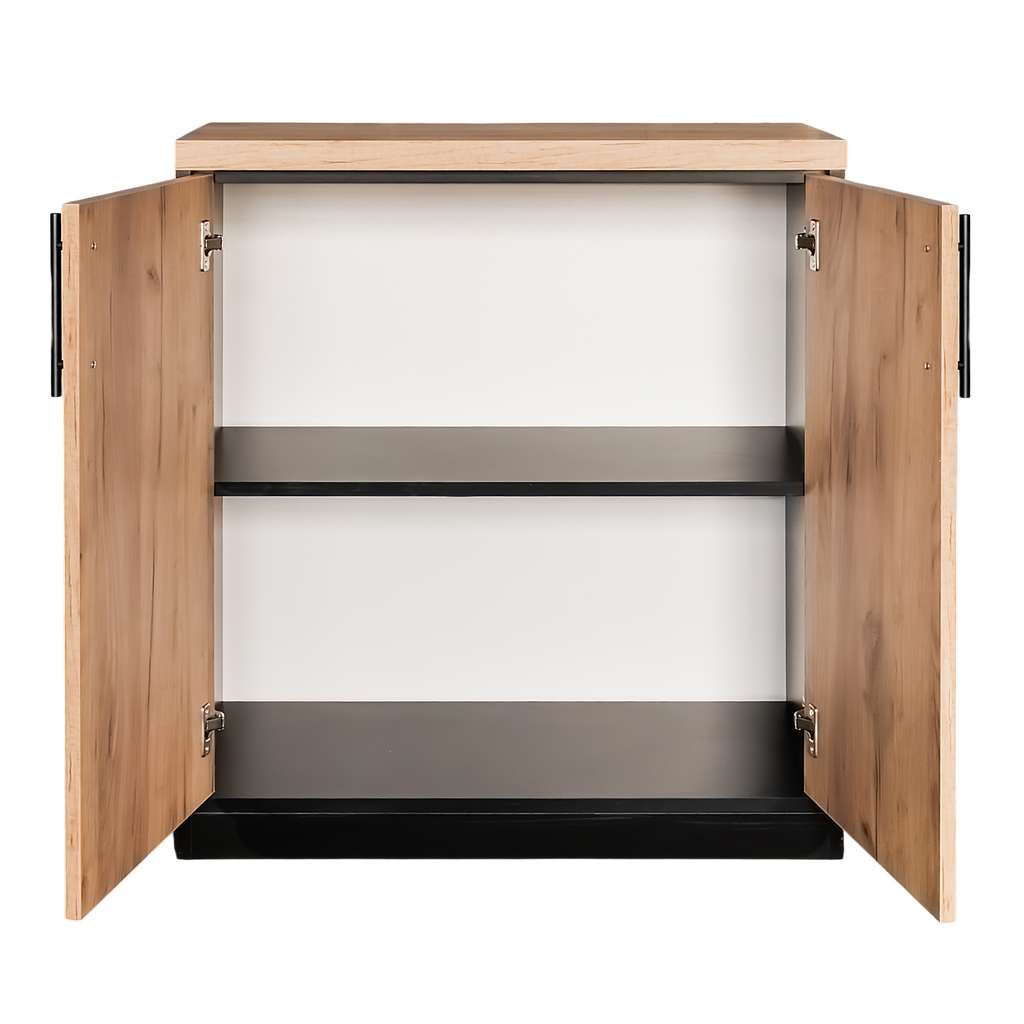 Mega-M 80x35x85 mobile ufficio 2 ante rovere nero