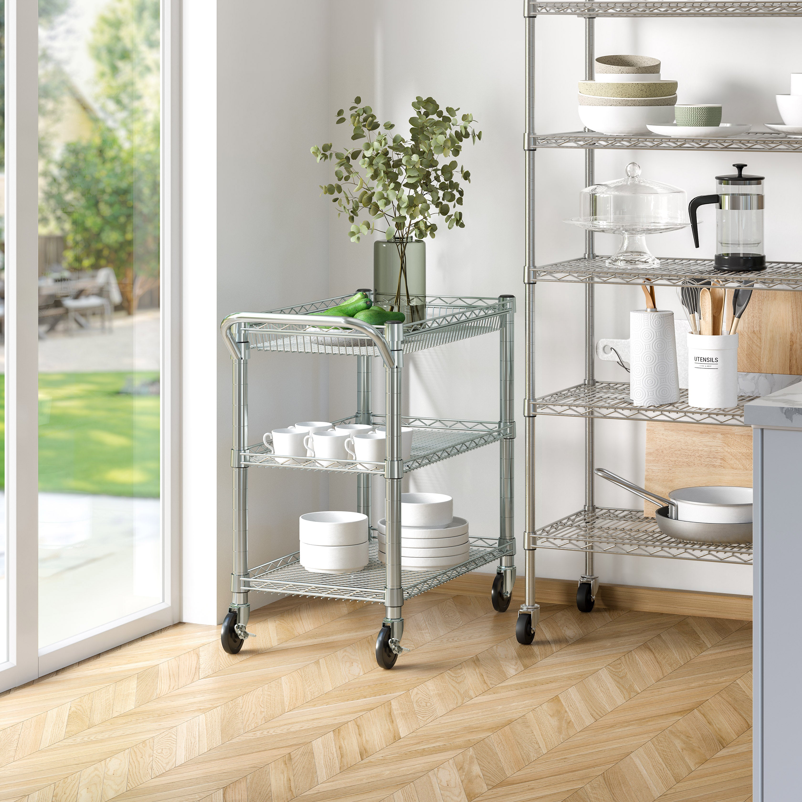 Seville Classics Carrello Servizio 3 Ripiani NSF