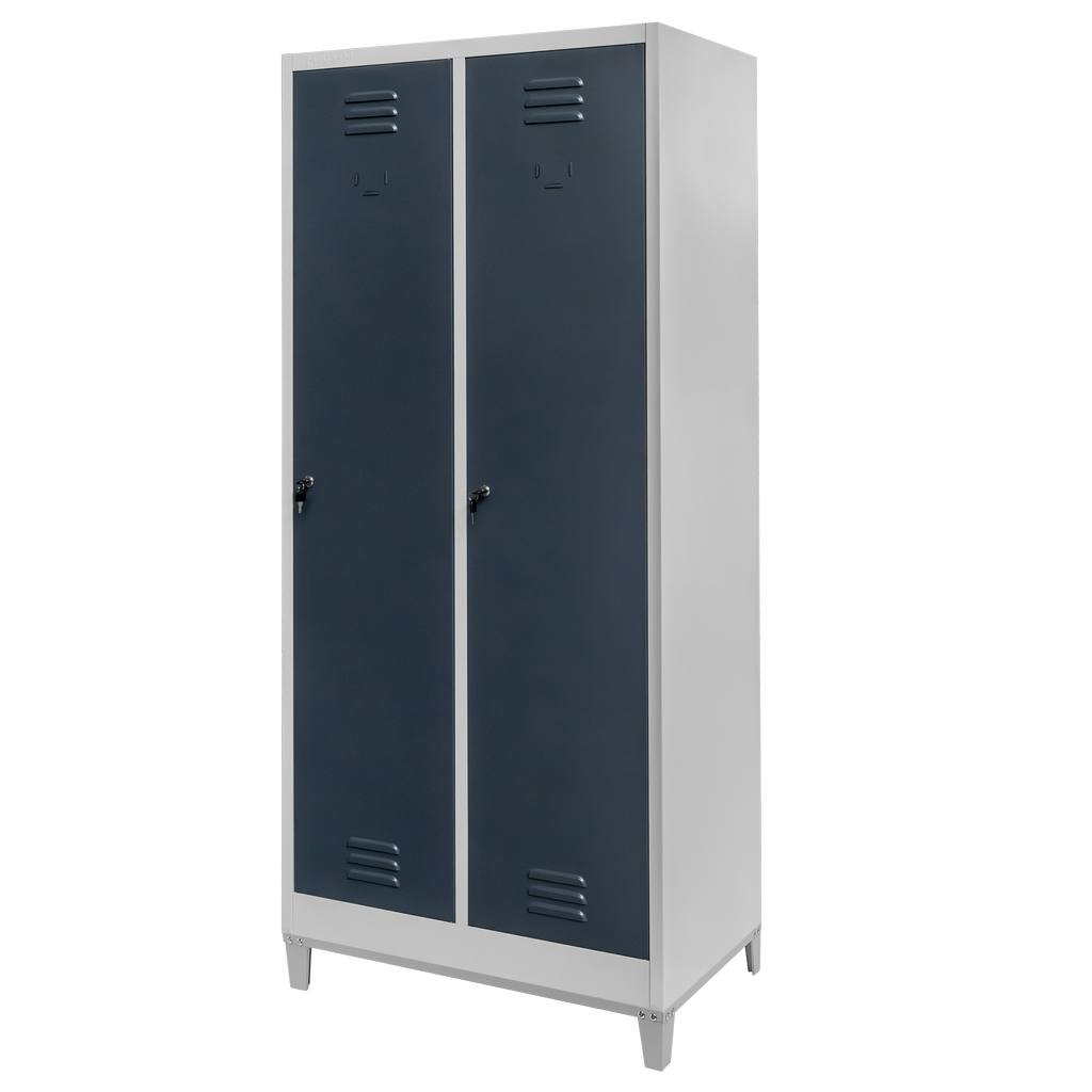 Mega-M S-80 armadio spogliatoio 2 ante grigio grafite