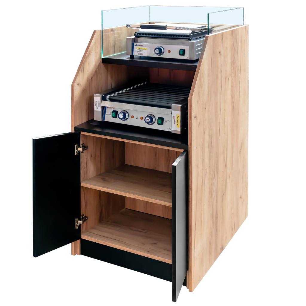 Mega-M banco hot dog 70 cm rovere kraft H 143 cm