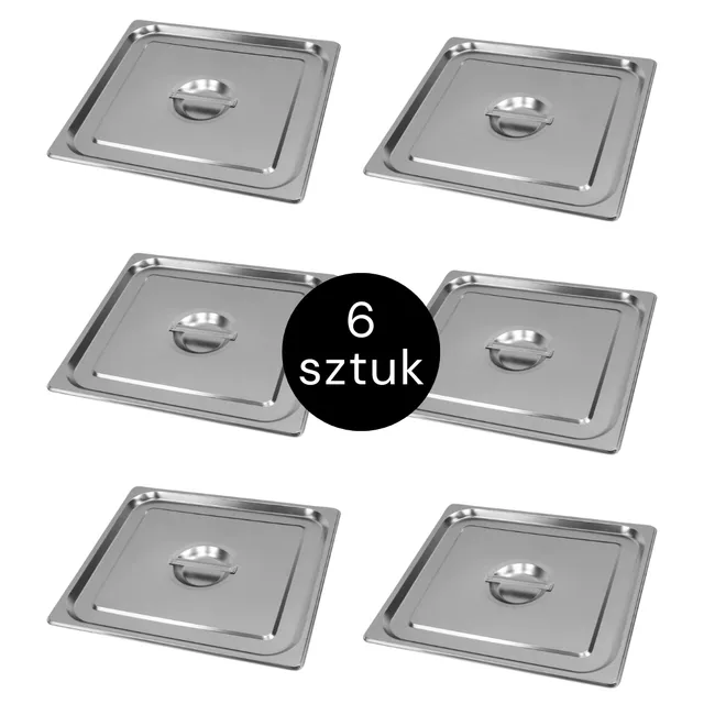 Mega-M GN 2/3 Coperchio Inox Set 6 Pezzi