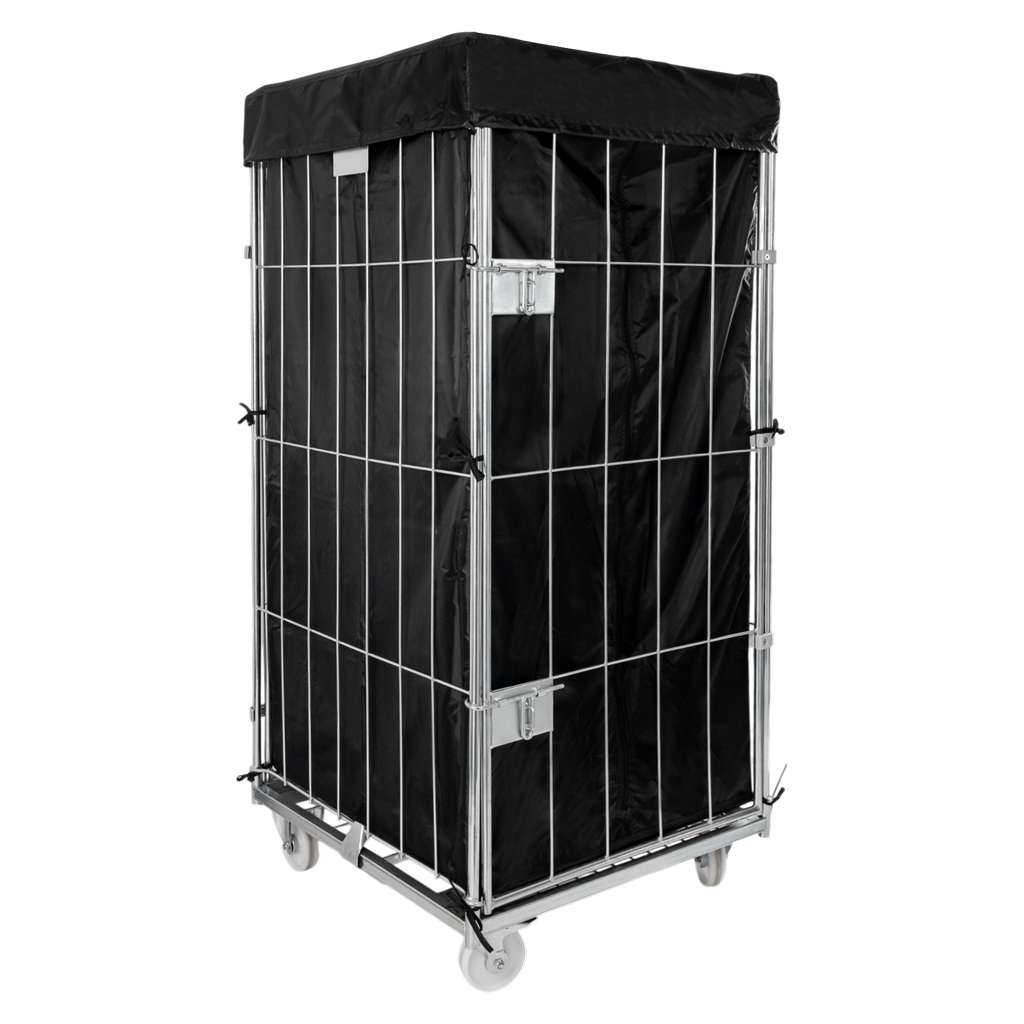 Mega-M Universal roll container a rete zincato con telo 500 kg