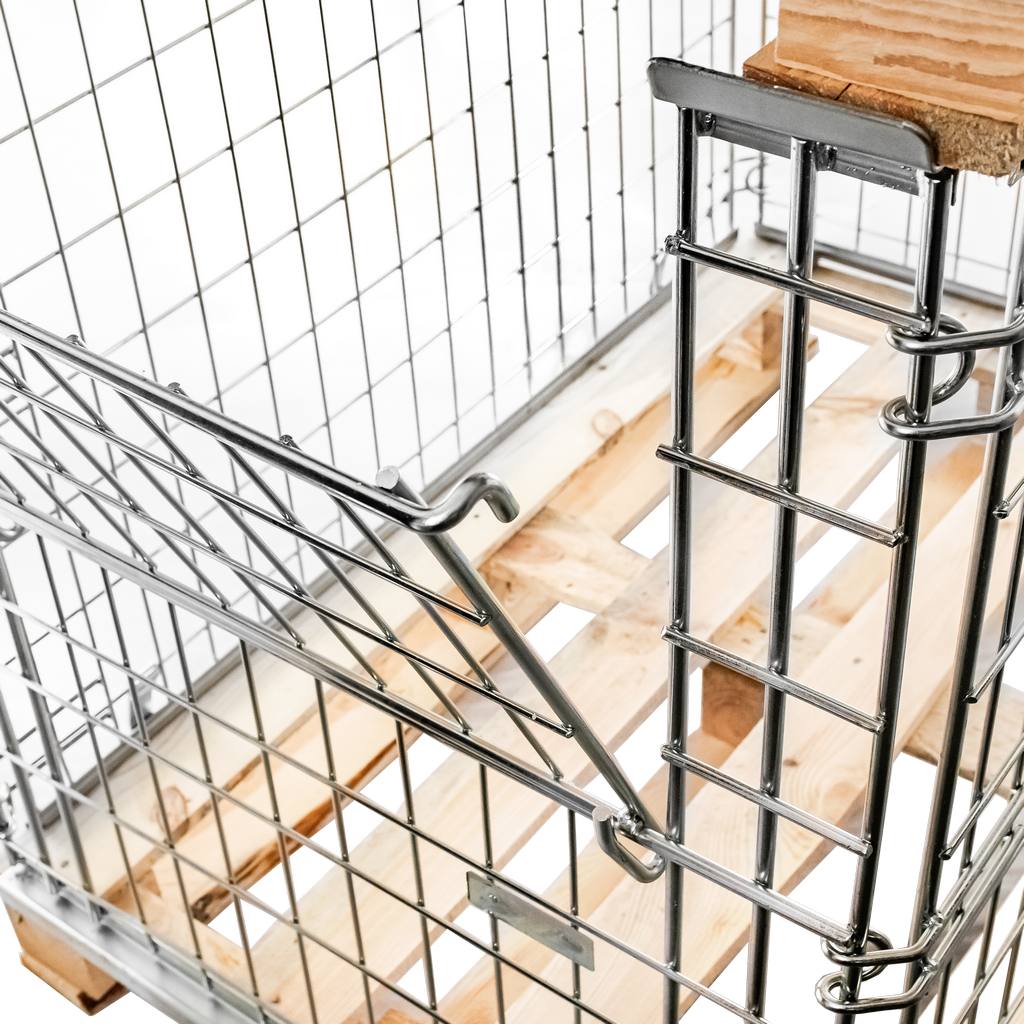 Mega-M Gitterbox sponda pallet 80x120 cm sportello