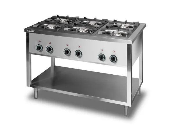 Lozamet GLW.67.1/2 cucina a gas 6 fuochi con mensola