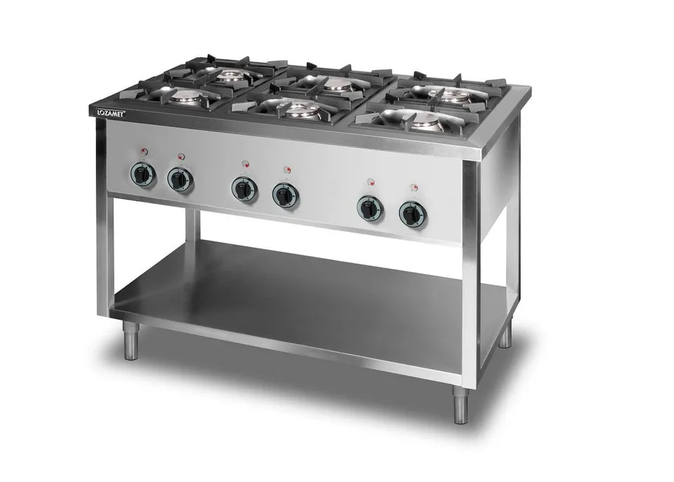 Lozamet GLW.67.1/2 cucina a gas 6 fuochi con mensola
