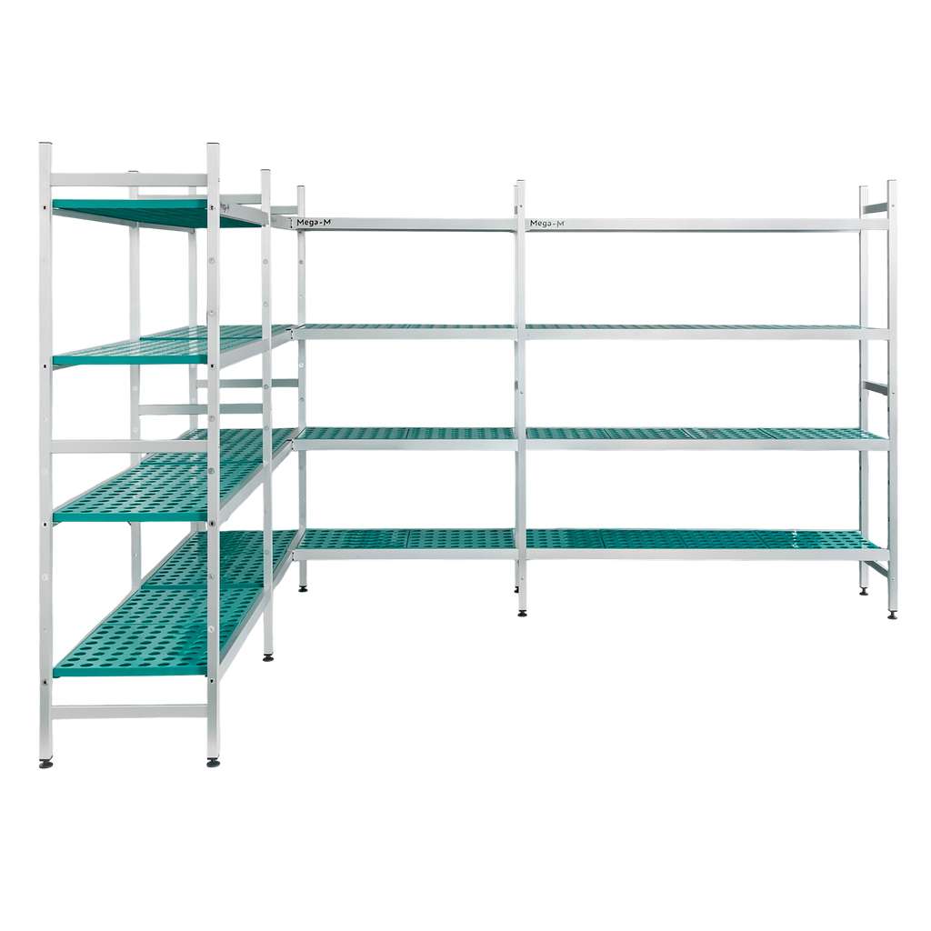 Mega-M Alufri scaffale alluminio angolare 227x191 cm