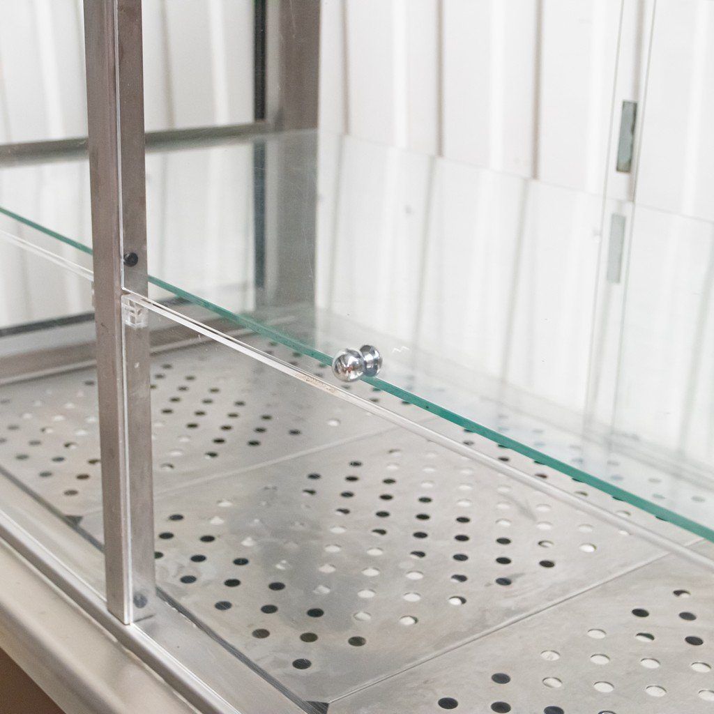 Ascobloc vetrina refrigerata 133x70x175 cm 2 ripiani vetro