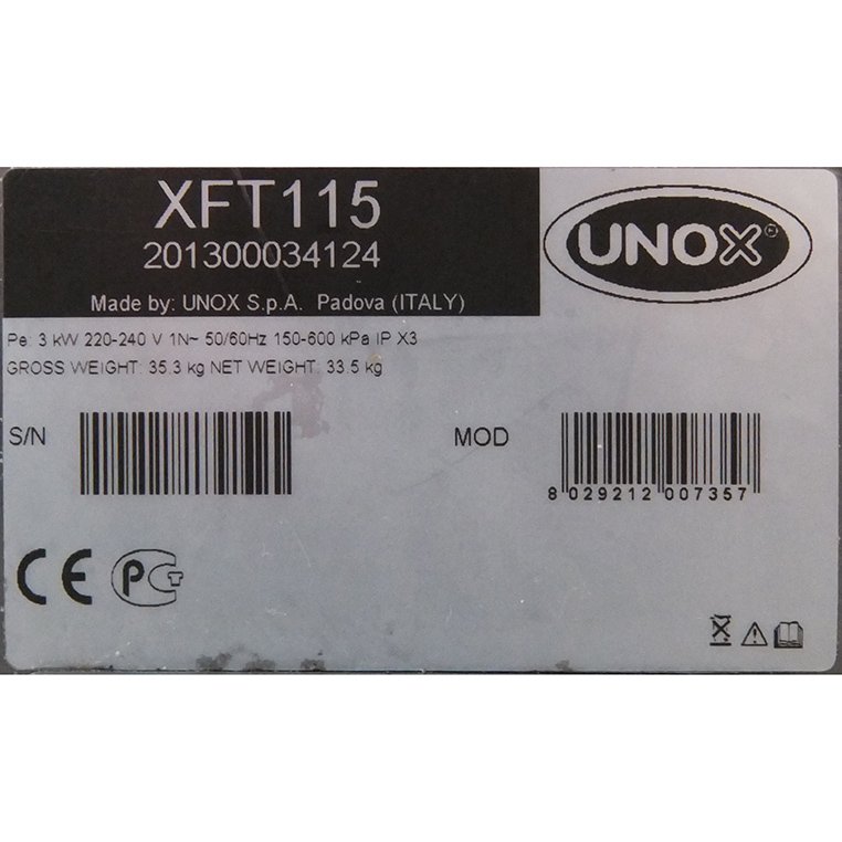 Unox XFT115 B forno convezione vapore senza base