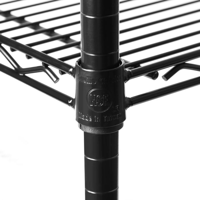 Seville Classics UltraDurable Scaffale Acciaio 5 Ripiani Nero