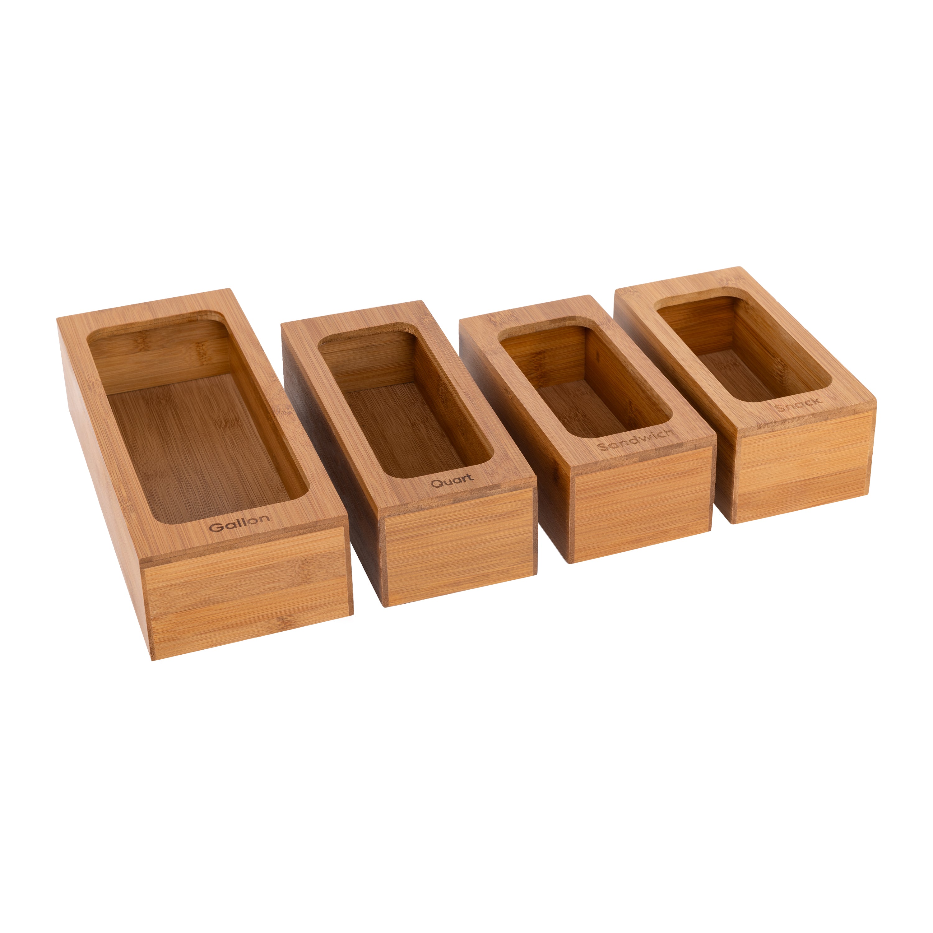 Seville Bamboo set 4pz porta sacchetti cucina bambù