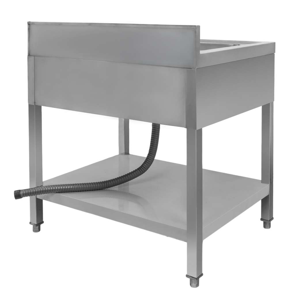 Mega-M 80x60x85 Lavello Gastronomico 1 Vasca Inox con Ripiano