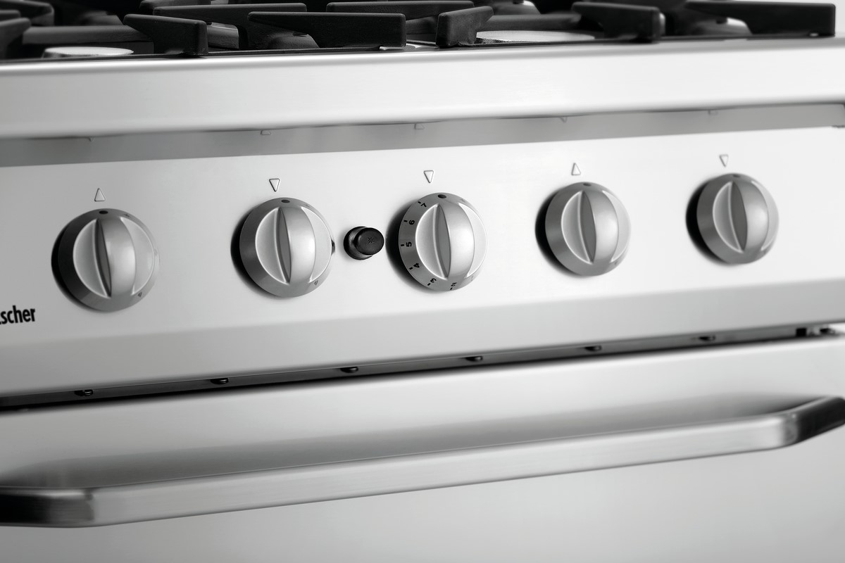 Bartscher 2851251 cucina a gas 4 fuochi con forno GN 2/1