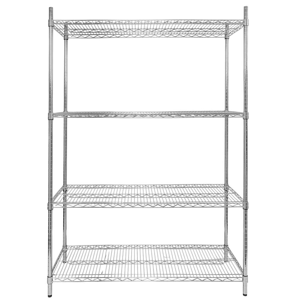 Mega-M Scaffale filo cromato 120x45x180 cm 4 ripiani