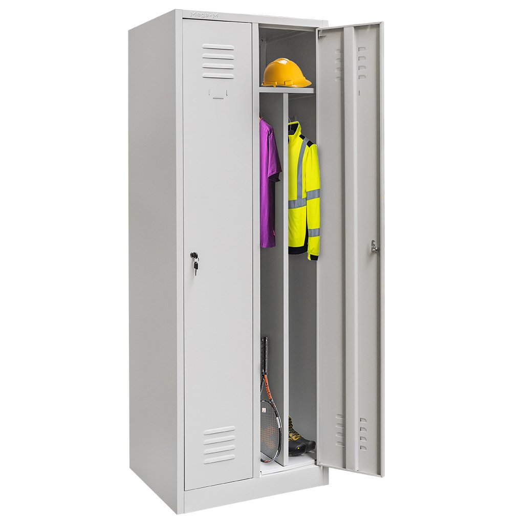 Mega-M S-60 armadio spogliatoio 2 ante grigio 60 cm