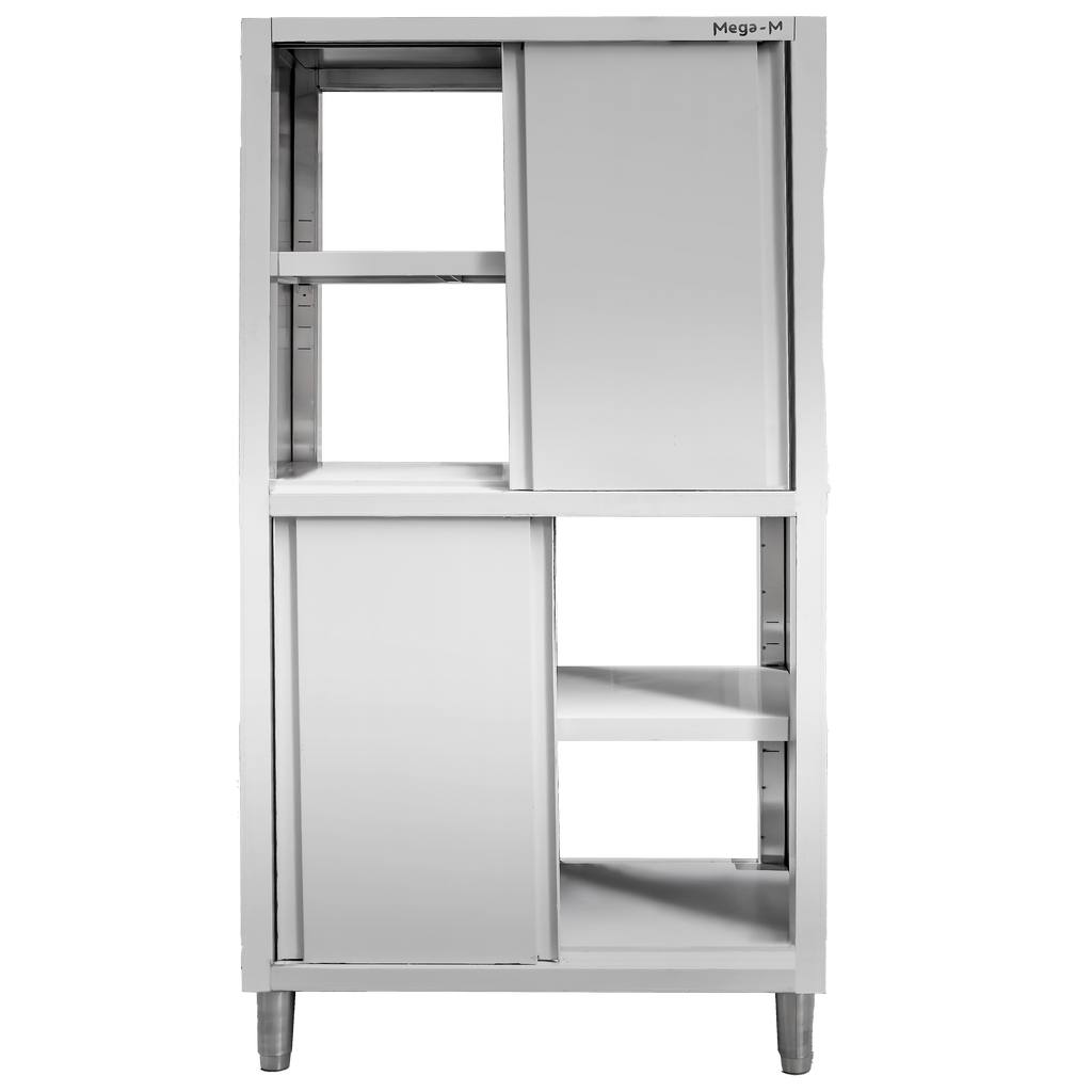 Mega-M 100x50x200 armadio inox passante 4 porte scorrevoli