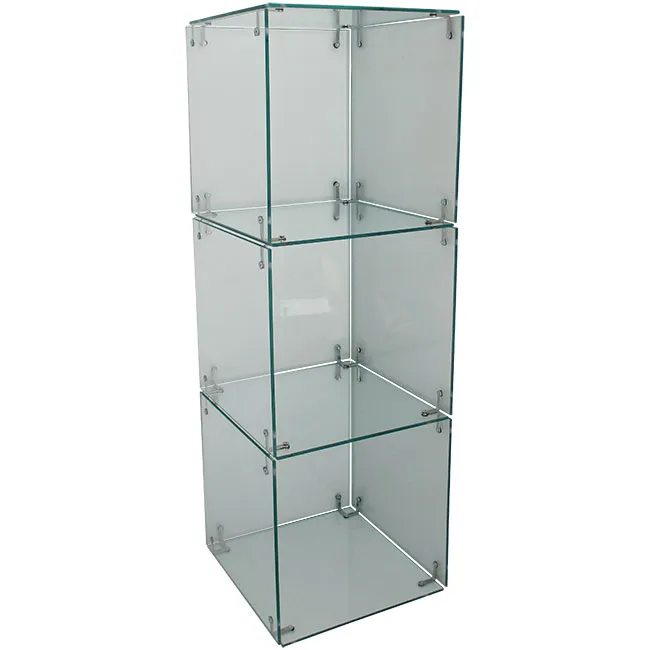 Agosistem cubo triplo espositore vetro temperato H108,5 cm