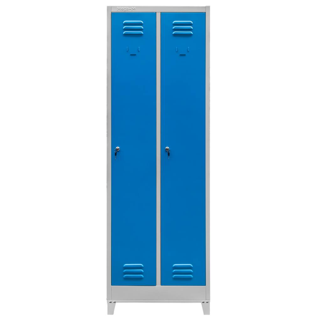 Mega-M S-60 armadietto spogliatoio 2 ante grigio blu