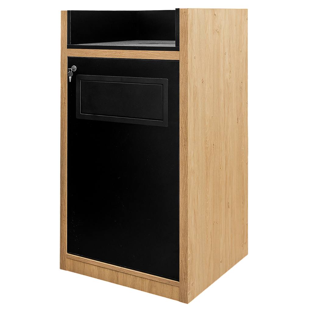 Mega-M Mobile portavassoi con pattumiera rovere pietra 62cm