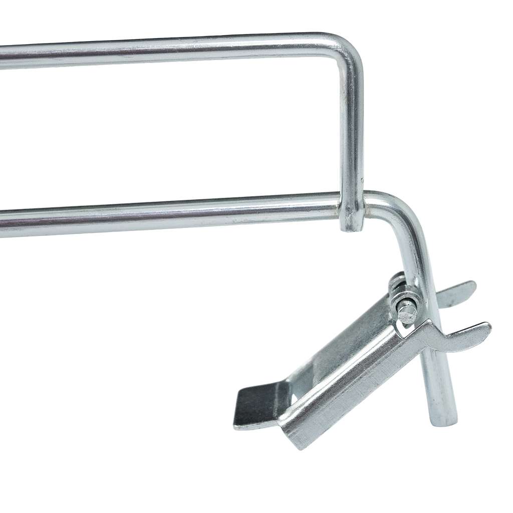 Gancio Euro 40 cm per pannello forato zincato portaprezzo