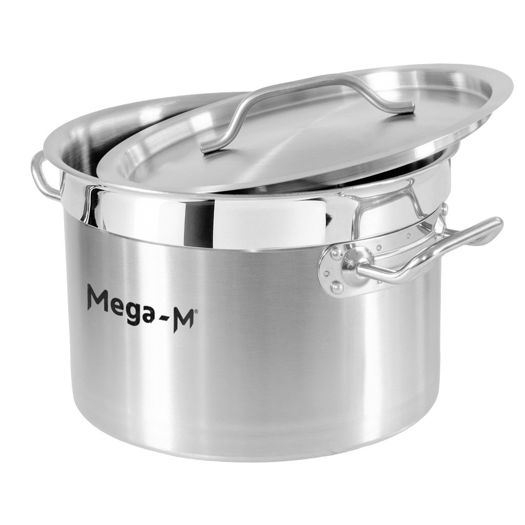 Mega-M PRO 9L 25x18 cm pentola acciaio inox con coperchio