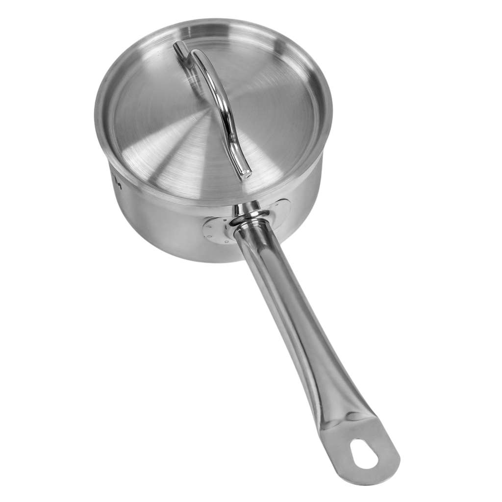 Mega-M Pro pentolino acciaio inox 1,3L con coperchio 14 cm