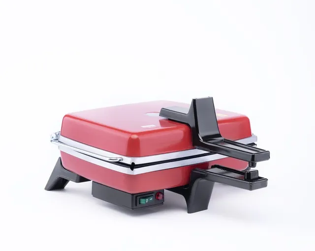 Dezal tostiera elettrica piastra rigata rossa 1300W
