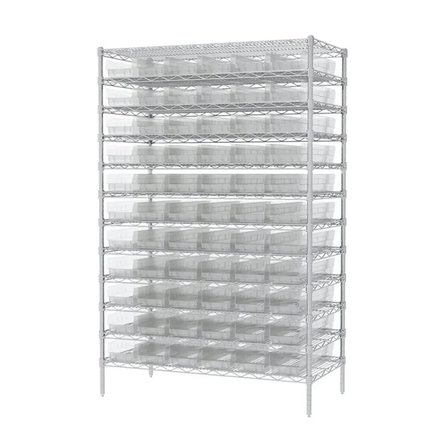Akro-Mils AWS244830164 scaffale filo con 66 vaschette