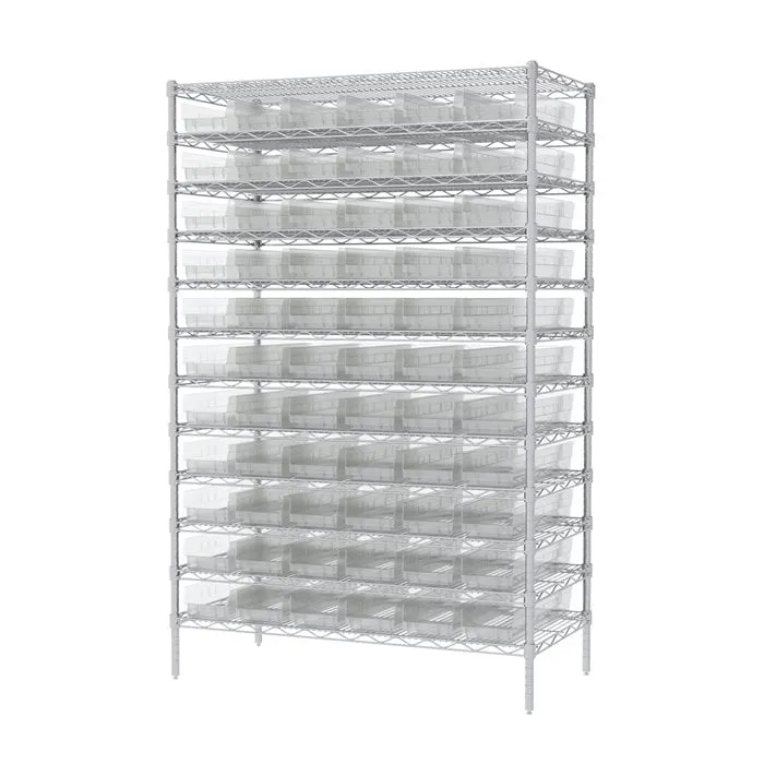 Akro-Mils AWS244830164 scaffale filo con 66 vaschette