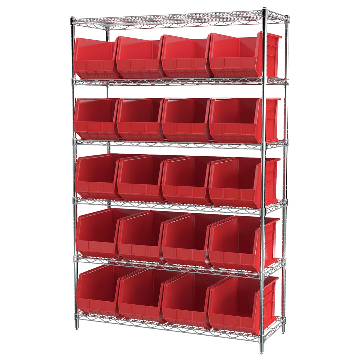 Akro-Mils AWS184830260 scaffale filo 6 ripiani 24 box