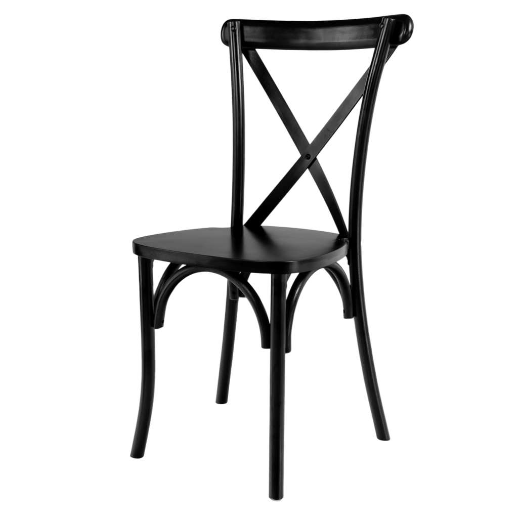 Furvero Boho sedia banchetto nera legno 12 pezzi