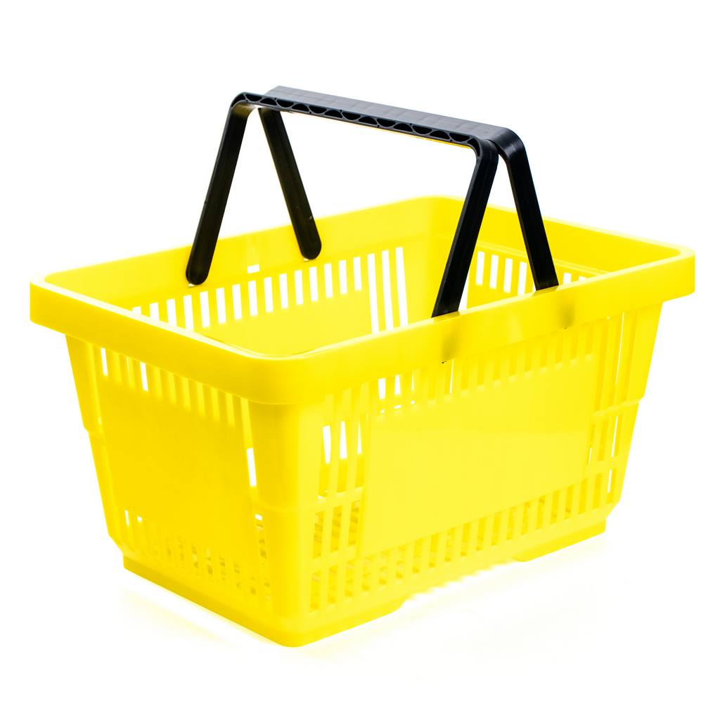 Mega-M cesto spesa giallo 22L 43x30x22 cm plastica