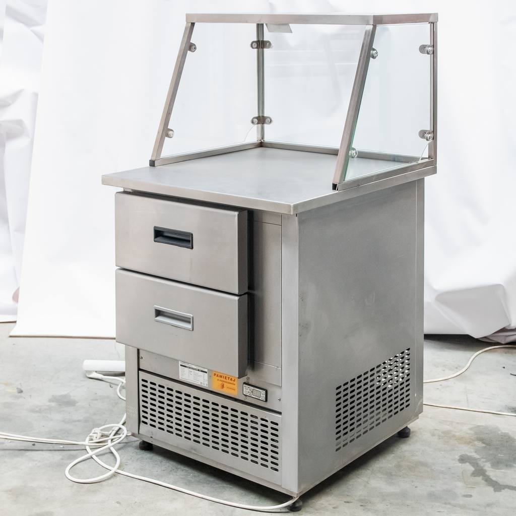 Mawi Hot-Dog 6xGN1/4 vetrina refrigerata inox da banco